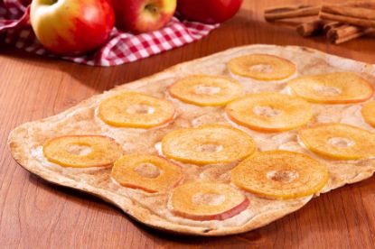 Flammkuchen Premium, Apfelscheiben & Zimtzucker, rustique