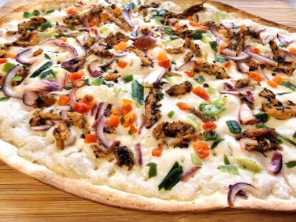 Flammkuchen vegan Traditionell, rund